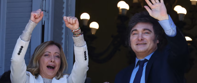  Javier Milei se reunió con Giorgia Meloni en Casa Rosada