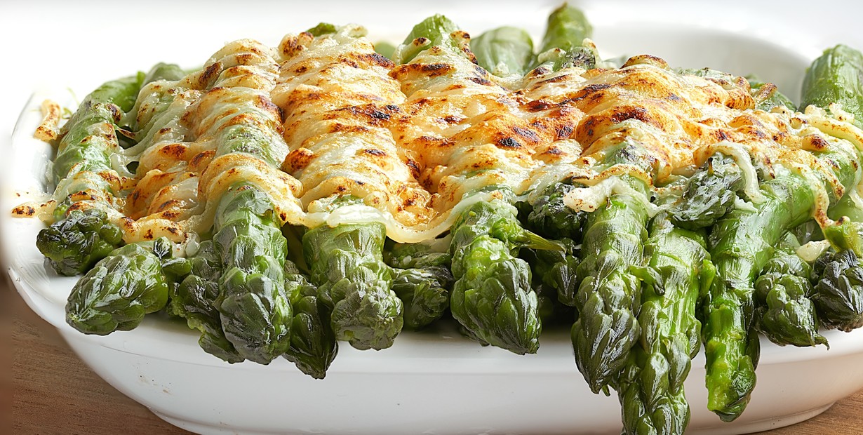 Espárragos gratinados