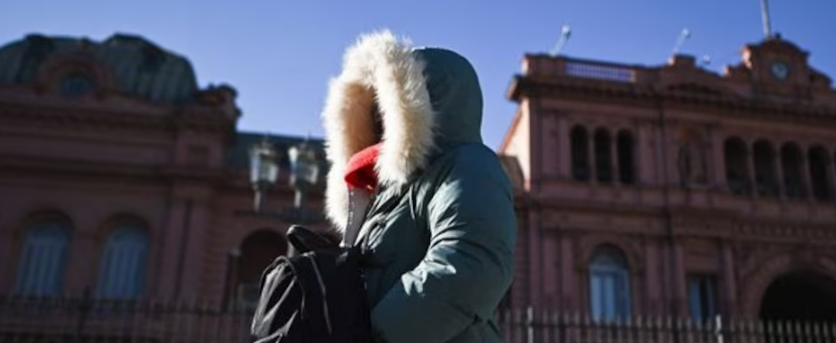 Frío polar y lluvias en el Área Metropolitana de Buenos Aires